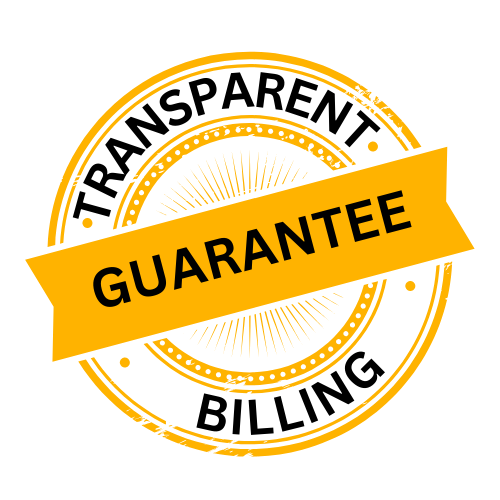 Transparent guarantee billing badge
